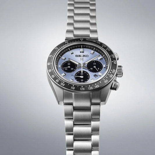 Men's Chronograph Solar Prospex Speedtimer Stainless Steel Bracelet Watch 41mm