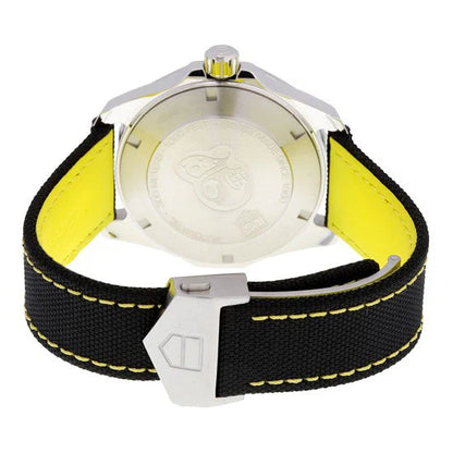 Tag Heuer Aquaracer Calibre 5 Automatic Black Dial Black Nylon Strap Watch- WAY211A.FC6362