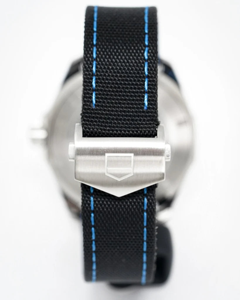 Tag Heuer Aquaracer Calibre 5 Automatic Black Dial Black Nylon Strap Watch- WAY201C.FC6395