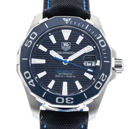 Tag Heuer Aquaracer Calibre 5 Automatic Black Dial Black Nylon Strap Watch- WAY211B.FC6363