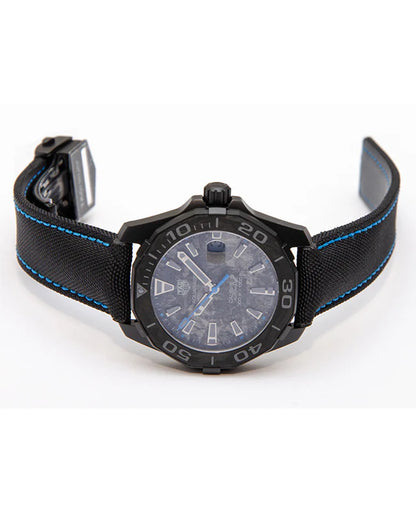 Tag Heuer Aquaracer Calibre 5 Black Nylon Strap Carbon Dial Watch- WBD218C.FC6447