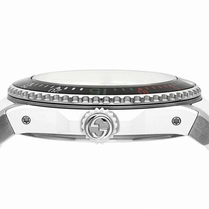 Gucci Dive Tiger White Dial White Rubber Strap Watch - YA136329